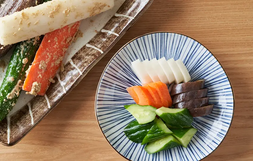 A Colorful Assortment of Traditional Japanese Pickles