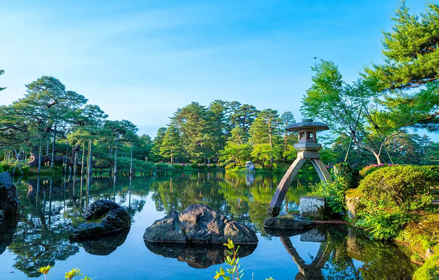 Beautiful scenery of Kenrokuen Garden