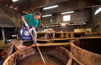 The Scene of a Soy Sauce Brewery Created by Rich Nature