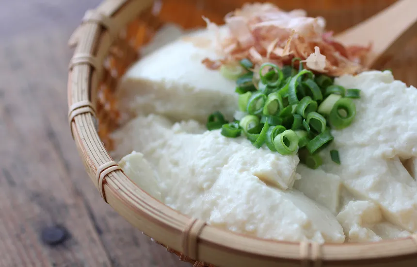An assortment of tofu dishes.